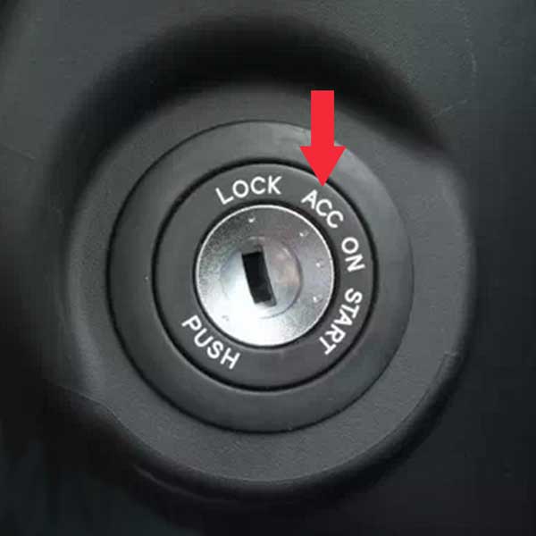 ignition acc on mark