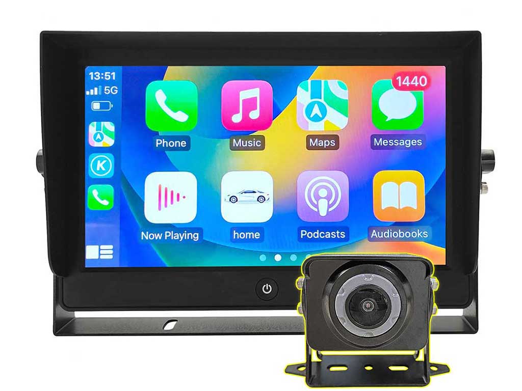 EV-1026MY-TC-MAX: Carplay Screen and Android Auto Screen Compatible Backup Camera System - BSD Enhanced System Banner Image