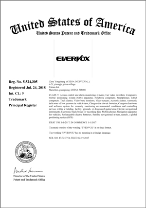 VoxPicks Certificates EverVox USA Trademark CL-9
